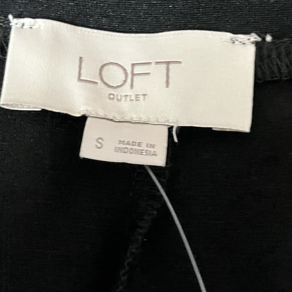 Loft Dress Womens Size Small Black Round‎ Neck Swing Knee Length Minimalist - Picture 5 of 8